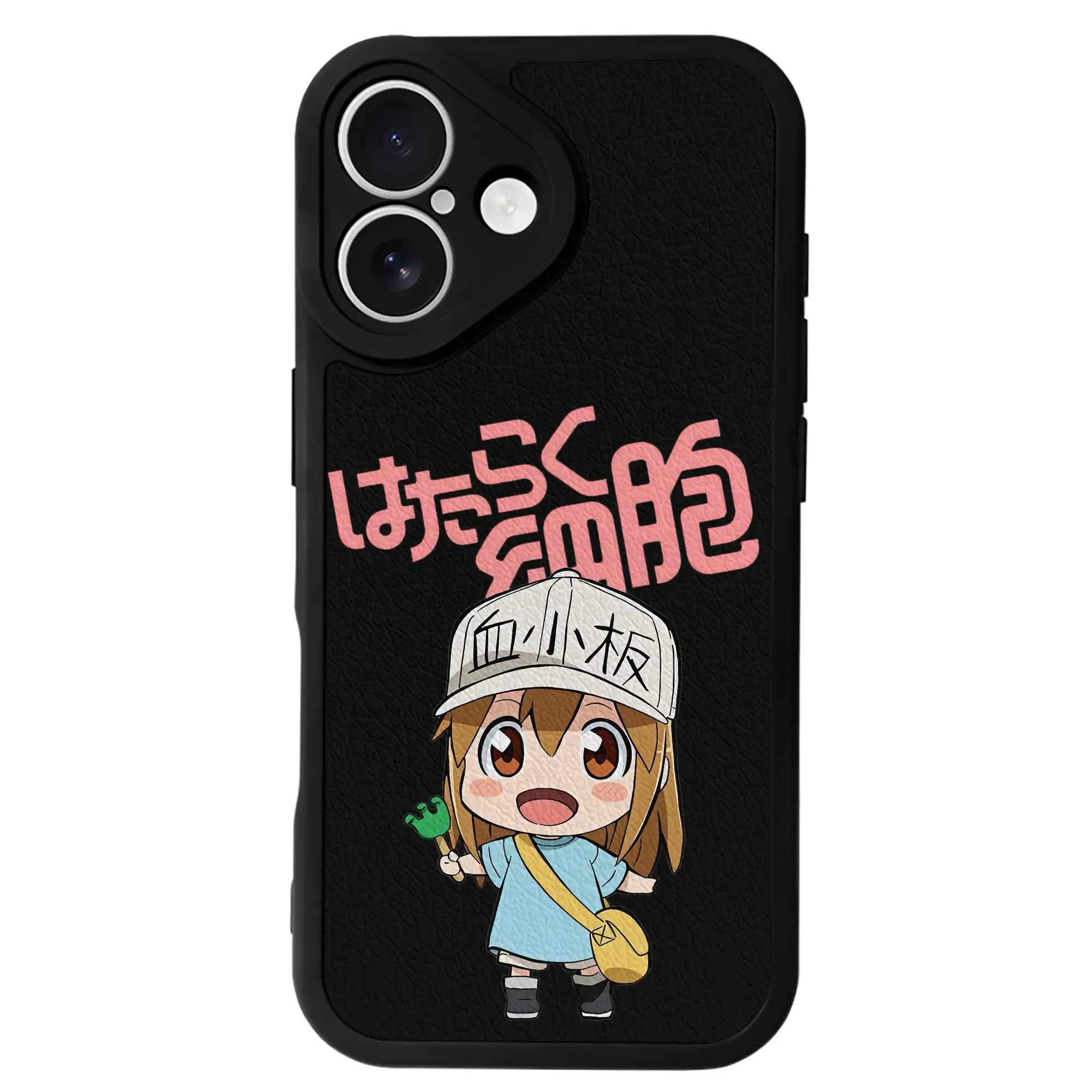 はたらく細胞 グッズ,血小板 - IPhone 16シリーズ対応 ・ シリコンスマホケース ・ レザー調 ・ 高精度フィット ・ 耐衝撃 ・ ワイヤレス充電対応 ・ 精密カット